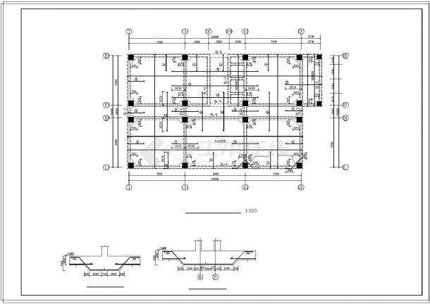 9层框剪结构宾馆结构施工图-图二