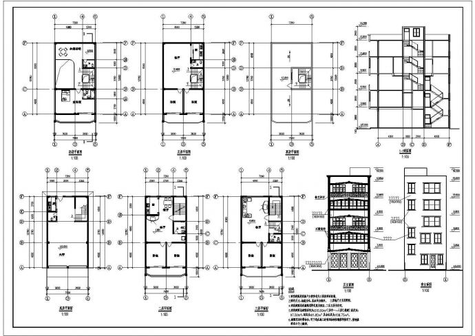 某私人别墅住宅楼建筑设计cad施工图_图1