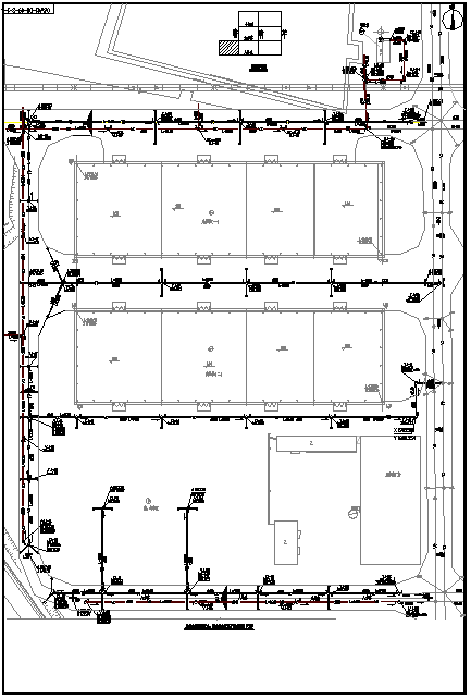 【天津】某石化公司厂区室外给排水cad规划设计图-图二