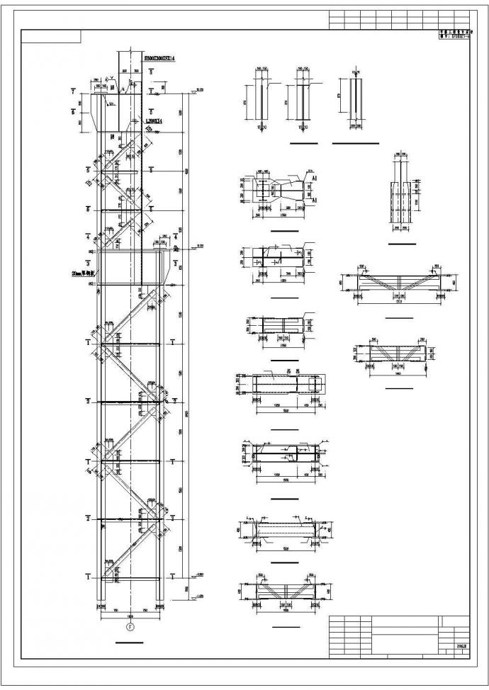 某模具厂房结构CAD示意图_图1