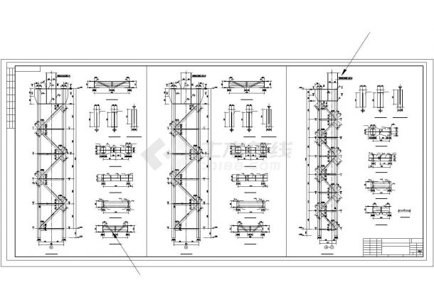 某模具厂房结构CAD示意图-图二