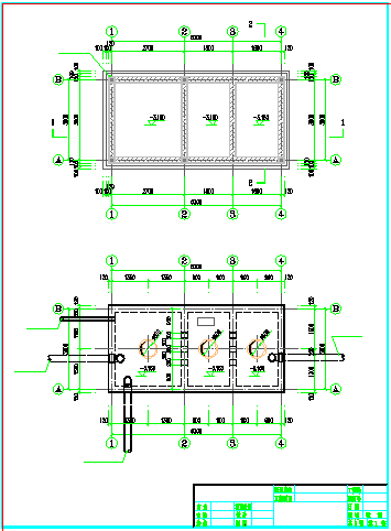 现浇钢筋砼9号化粪池建筑结构图_图1