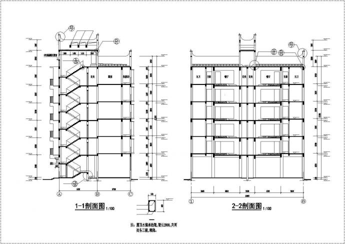 某六层框架商住宅建筑CAD设计施工图_图1