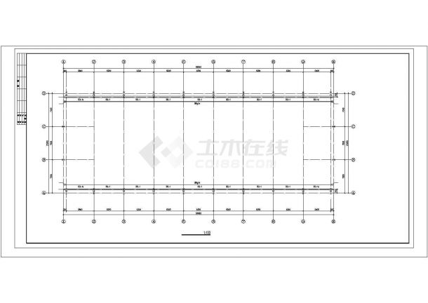 某钢结构厂房（10t吊车）结构设计图纸-图二