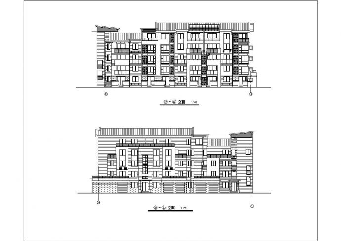 江苏某地多层住宅建筑CAD设计方案图_图1