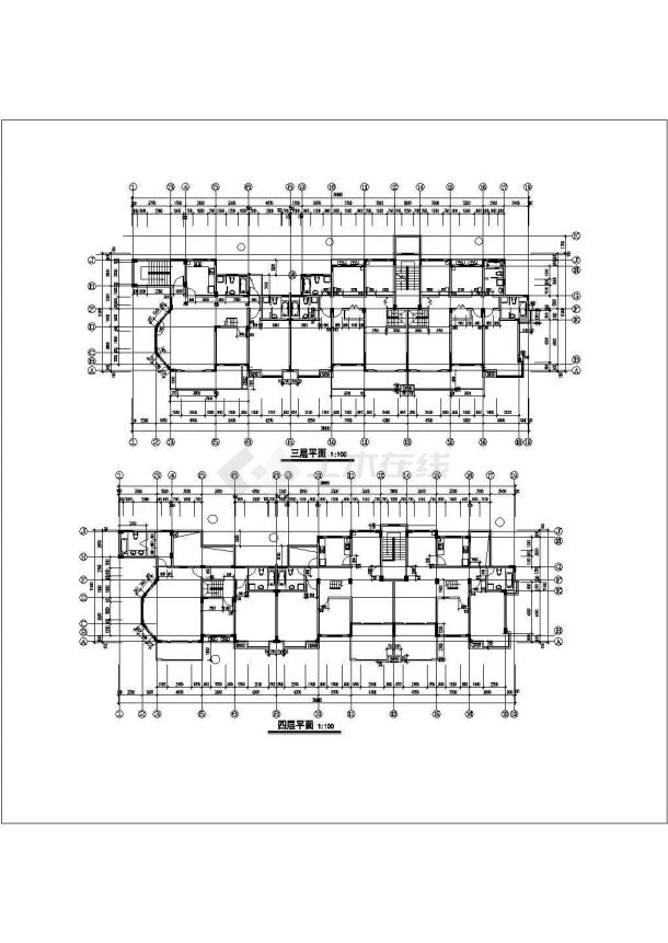 江苏某地多层住宅建筑CAD设计方案图-图二