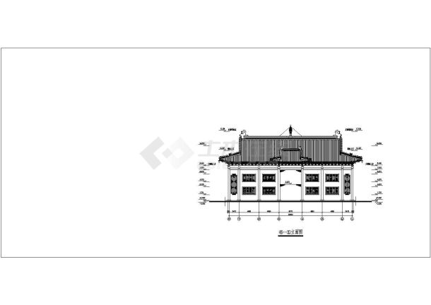 某寺庙天王殿建筑施工CAD布置图-图二