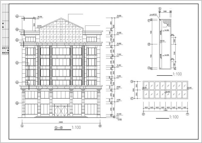 某市区综合楼全套建筑施工CAD图_图1