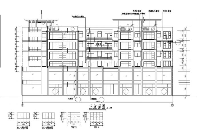 某市区商住楼全套建筑CAD施工图_图1