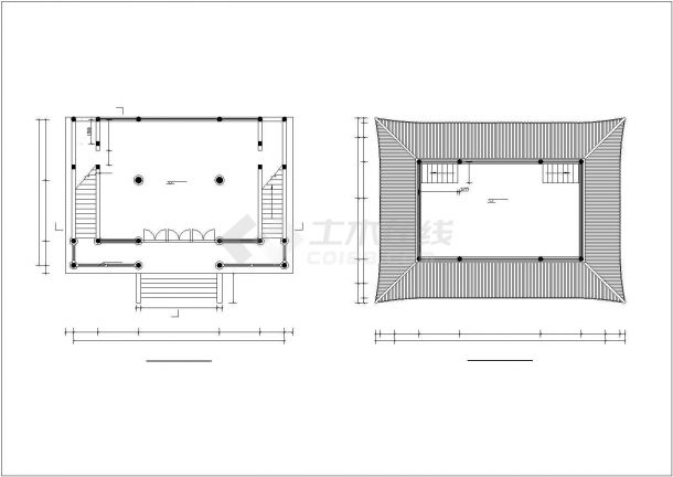 比较经典的观音殿建筑施工图-图一