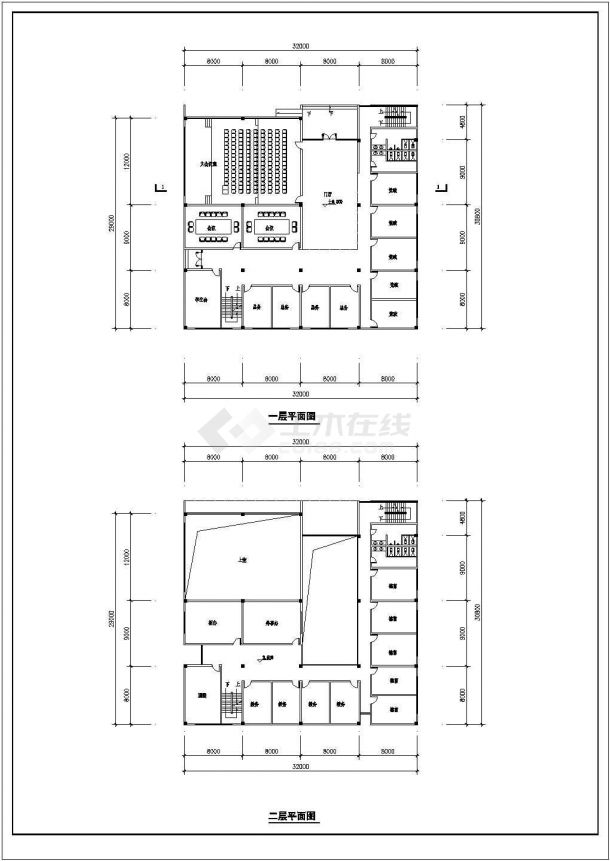泸州老窖天府中学建筑CAD平面布置参考图-图一