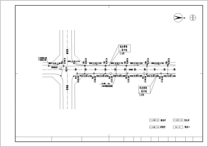 某地市区道路排水管道设计施工图纸_图1