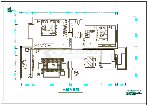 精装修样板房装修工程CAD施工图-图一