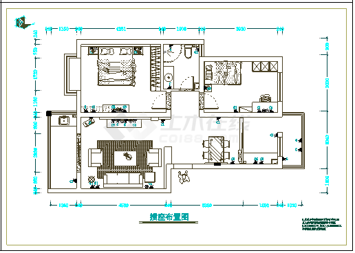 精装修样板房装修工程CAD施工图-图二