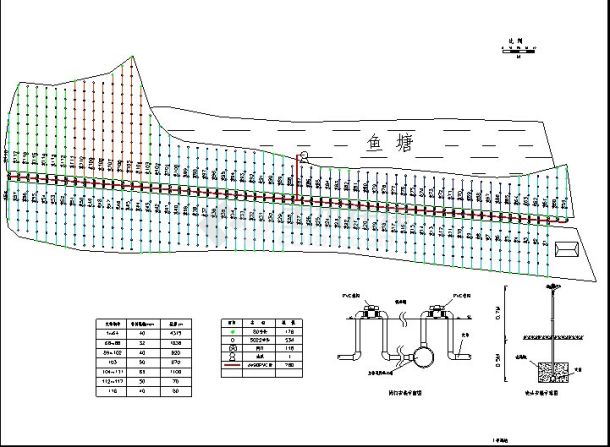 某地区金银花生产基地喷灌灌系统cad设计图-图一