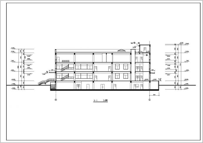 某地农大东区食堂建筑设计CAD施工图_图1
