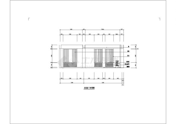 电信营业厅全套平立面cad施工设计图-图二