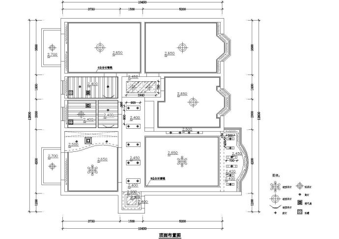 经典三室户型住宅cad装修施工设计图_图1