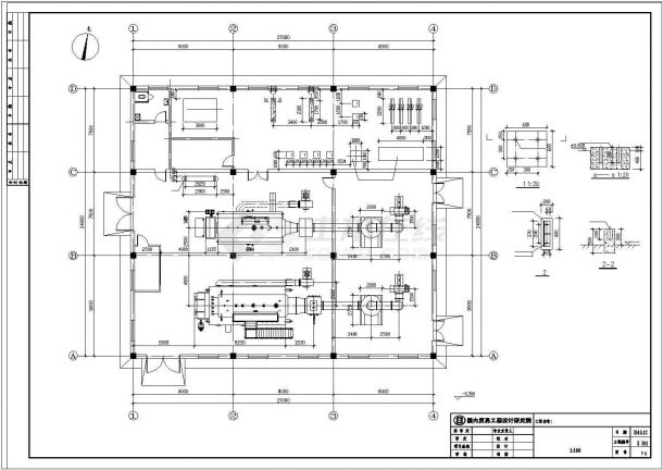 10吨重量锅炉房设计施工CAD竣工图-图一
