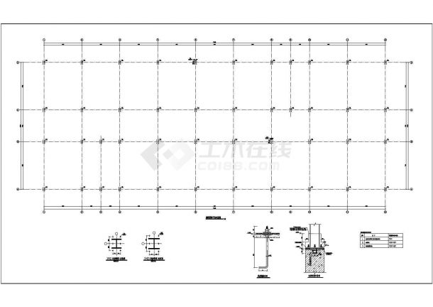 【河南】信阳三层工业钢框架厂房结构施工图-图一