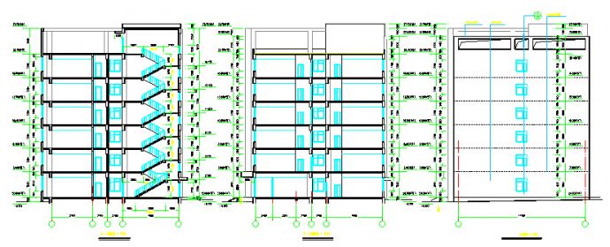 某精致框架结构宿舍楼建筑设计CAD平面布置图_图1