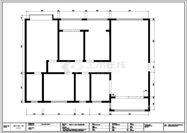 【洛阳】140平方四室两厅中式装修标准平面图纸（含效果图和灯具图库）-图一