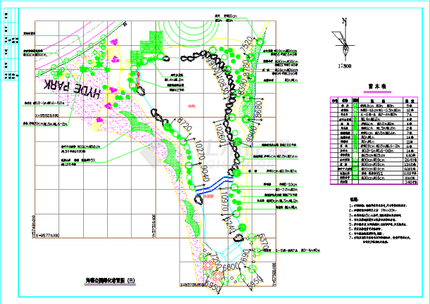 公园精美绿化设计CAD布置图-图二