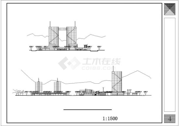 重庆某商会活动中心规划建筑设计方案CAD图-图一