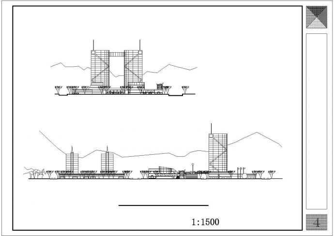 重庆某商会活动中心规划建筑设计方案CAD图_图1