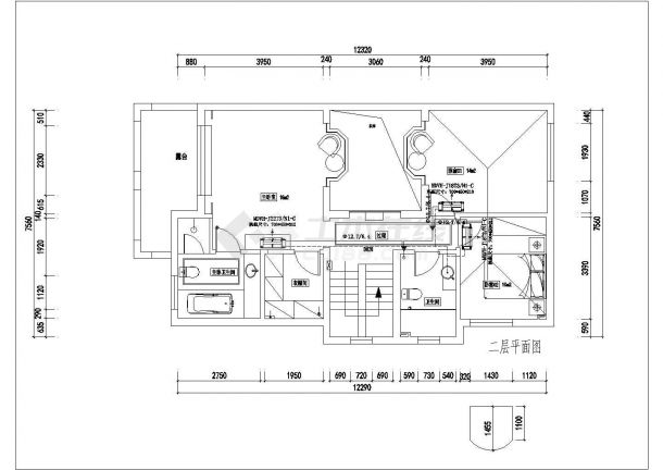 【哈尔滨】某小区别墅中央空调设计图纸-图二
