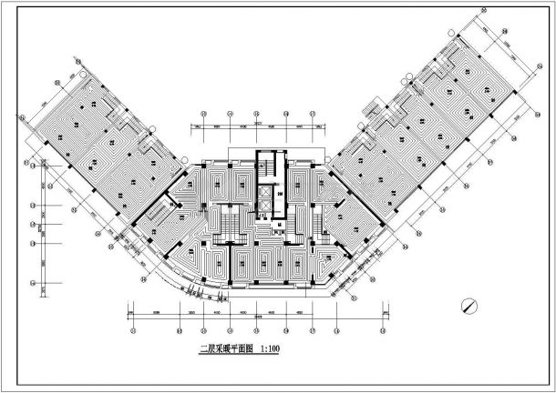 【西安】某小区商铺公寓地暖设计施工图纸-图二