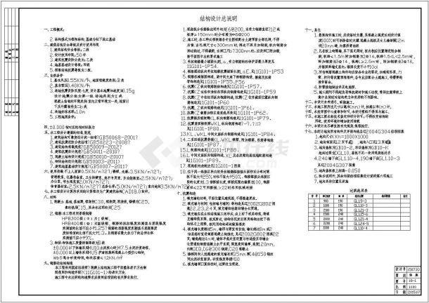 北方某4层小学教学楼工程建筑、结构施工图-图一