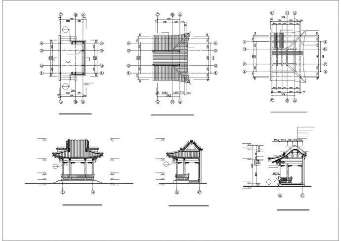 某地区半亭CAD建筑规划图_图1
