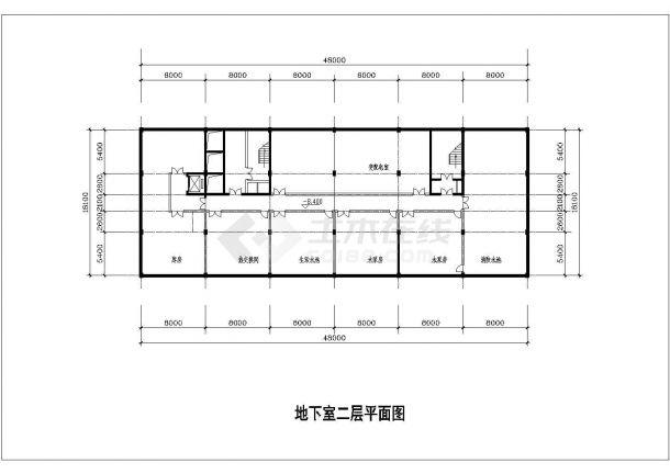 某地区典型的酒店建筑施工CAD详图-图二