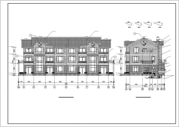 西湖别墅单体建筑施工设计CAD全套图-图一