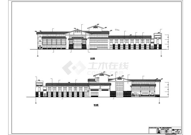 宁海温泉度假别墅建筑CAD设计图-图一