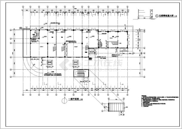 多层沿街公寓、住宅、地下人防建筑施工图-图一