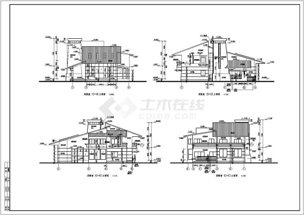 藏式别墅建筑施工图-图一