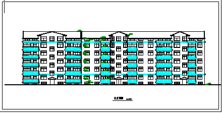 某小区5层砖混结构住宅楼建筑方案图_图1