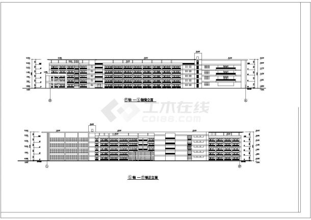 学校建筑单体建筑布置样图-图一