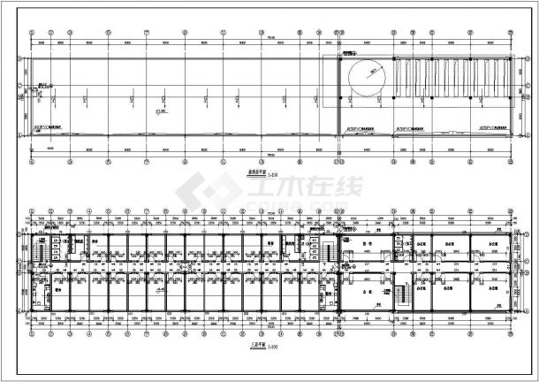 某三层厂房建筑设计cad施工图-图一