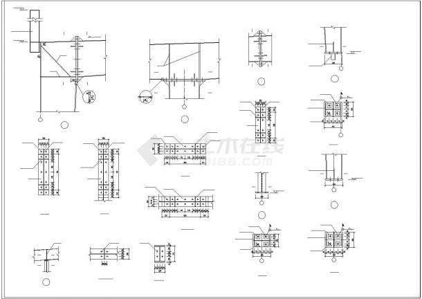 某钢结构厂房CAD图-图一