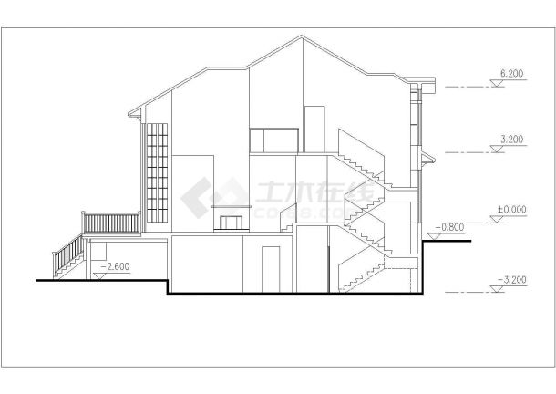 某别墅建筑施工设计CAD带效果图-图一