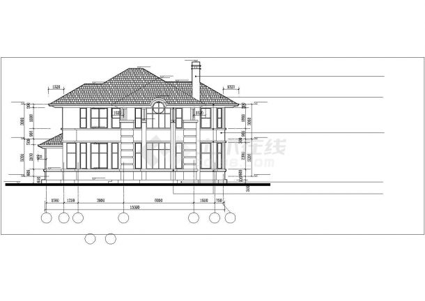 某精致的别墅建筑施工CAD设计图-图二