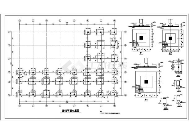 三层框架结构建筑、结构全套施工图-图二