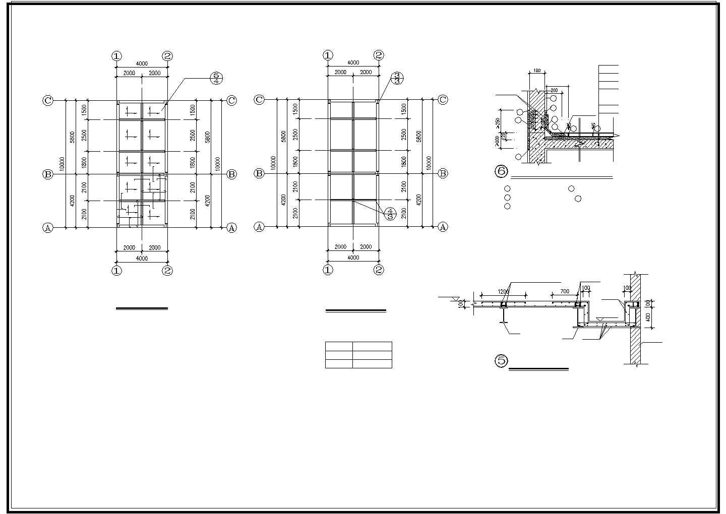 双层钢厕所框架规划CAD平面图