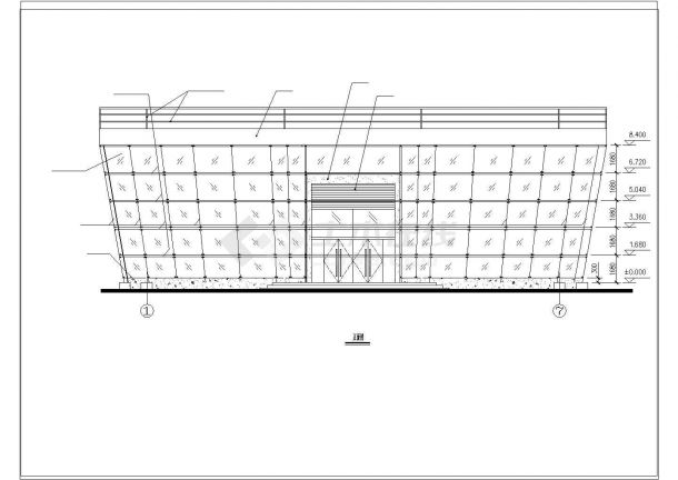 某小区售楼部钢结构CAD图纸-图一
