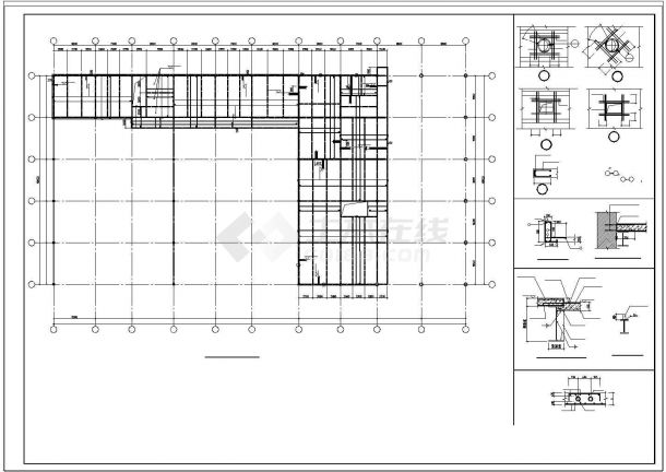 某二层钢屋面汽车4S店结构施工图纸-图二