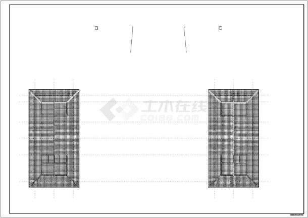 某仿古建筑书画院建筑设计图-图一