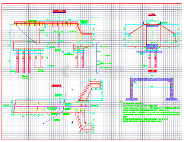 某铁路钢筋混凝土门式刚构图设计图-图二